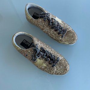 Brand New Golden Goose Gold Glitter Sneakers (with dustbag)